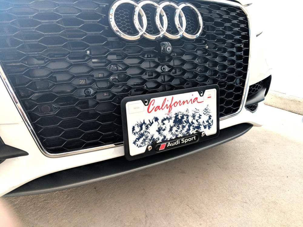Sly Bracket for Audi featuring a mesh-style lower grille.