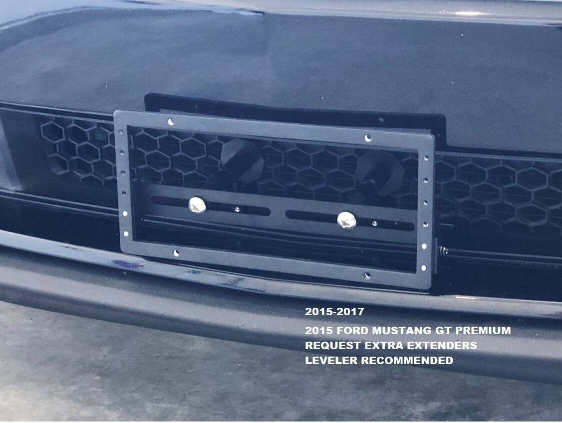 Sly Bracket for Ford Mustang with mesh-style lower grille.