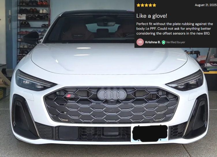 Sly Bracket for Audi featuring a mesh-style lower grille.