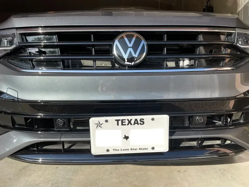 True no drill front license plate bracket for VW VOLKSWAGEN Tiguan no holes grille mount frame relocator