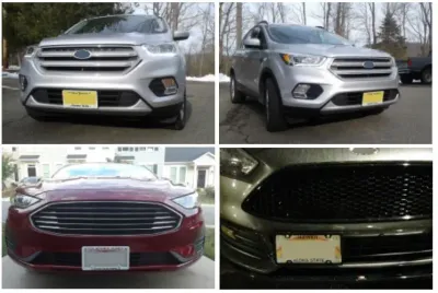 Front License plate bracket for FORD EXPLORER EDGE TAURUS MUSTANG ESCAPE FUSION FOCUS FIESTA SHELBY no drill mount 
