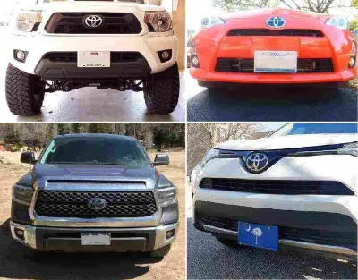 Front license plate bracket for TOYOTA TACOMA 4RUNNER 86 AVALON CAMRY COROLLA HIGHLANDER PRIUS RAV4 SEQUOIA SIENNA no drill 