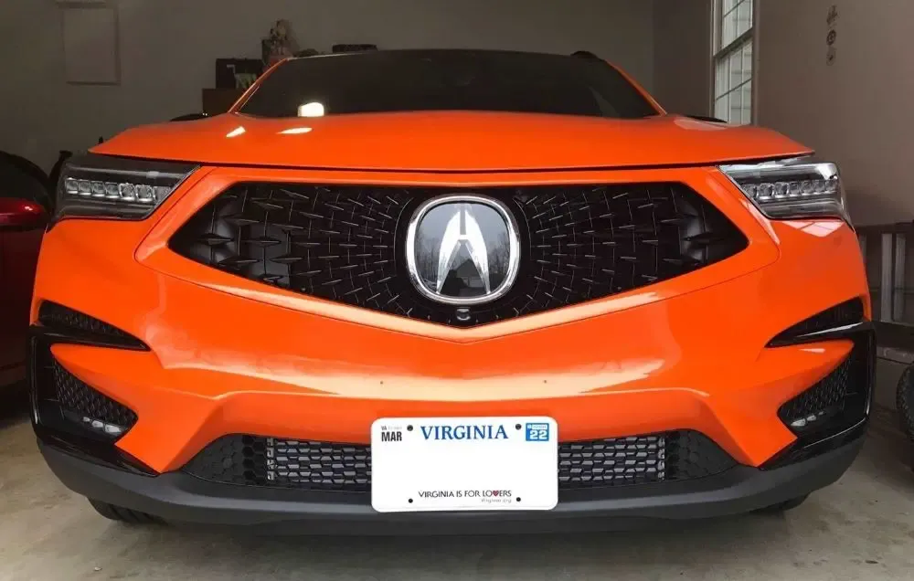 Acura ILX TLX RLX RDX MDX NSX TL no drill no holes license plate bracket frame holder mount relocator