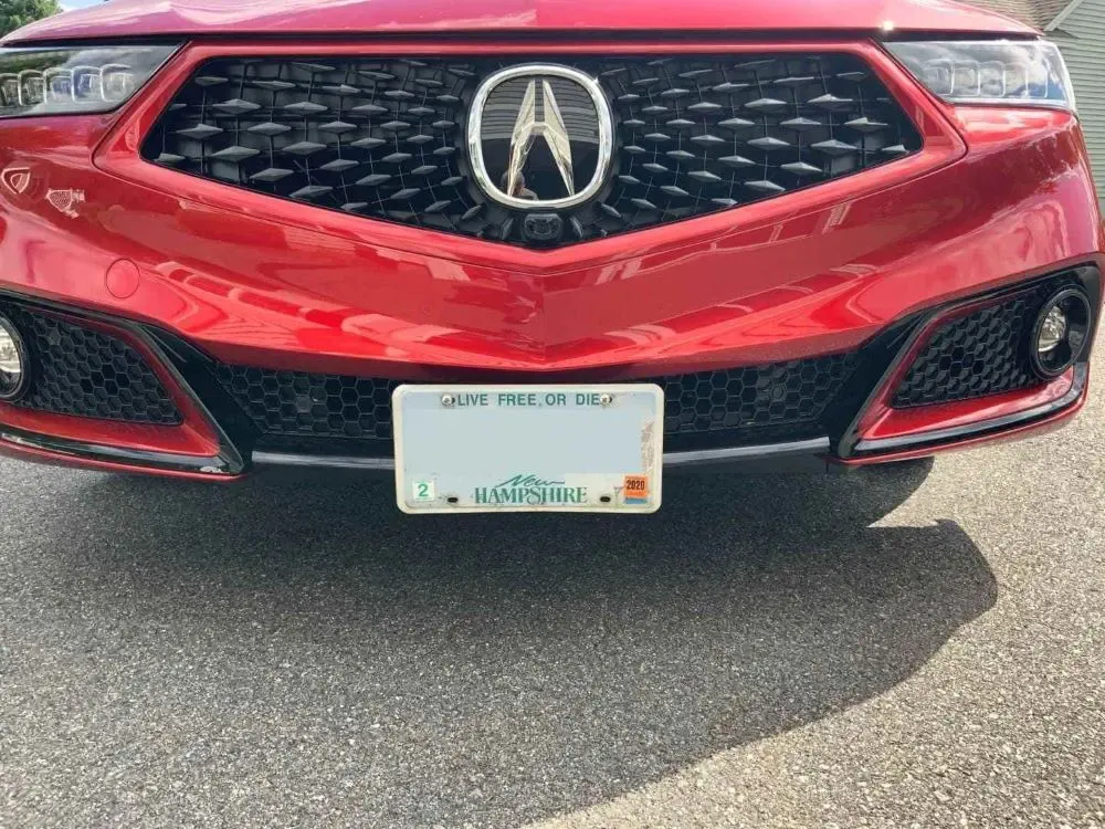 Acura ILX TLX RLX RDX MDX NSX TL no drill no holes license plate bracket frame holder mount relocator