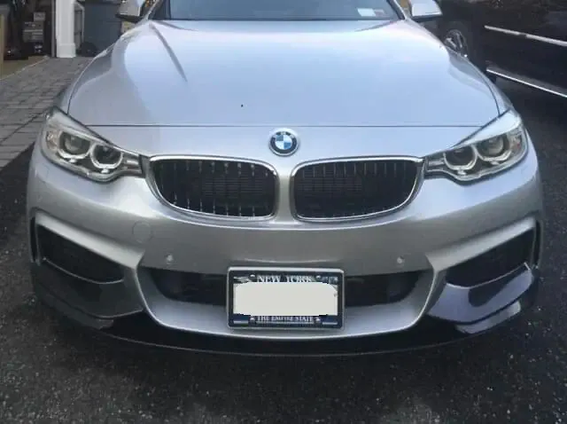 BMW models no drill no holes front license plate frame holder bracket mount relocator