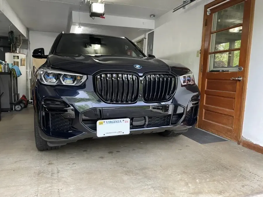 BMW models no drill no holes front license plate frame holder bracket mount relocator