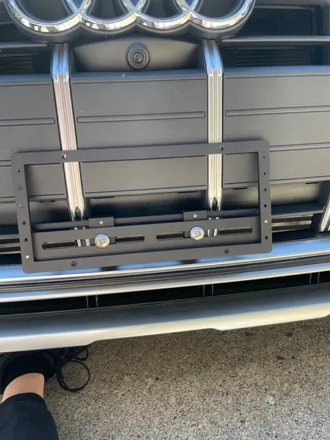 Audi Q4 Q8 Q7 S5 S3 SQ5 A6 A4 A3 compatible No-drill front License plate bracket grille mount holder frame relocator 