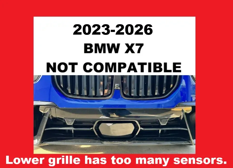 Sly Bracket fits BMW models with horizontal or vertical slats lower grille