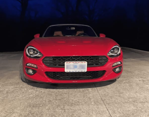 True no drill license plate bracket for Fian 124 Spider No drill No holes license plate holder mount