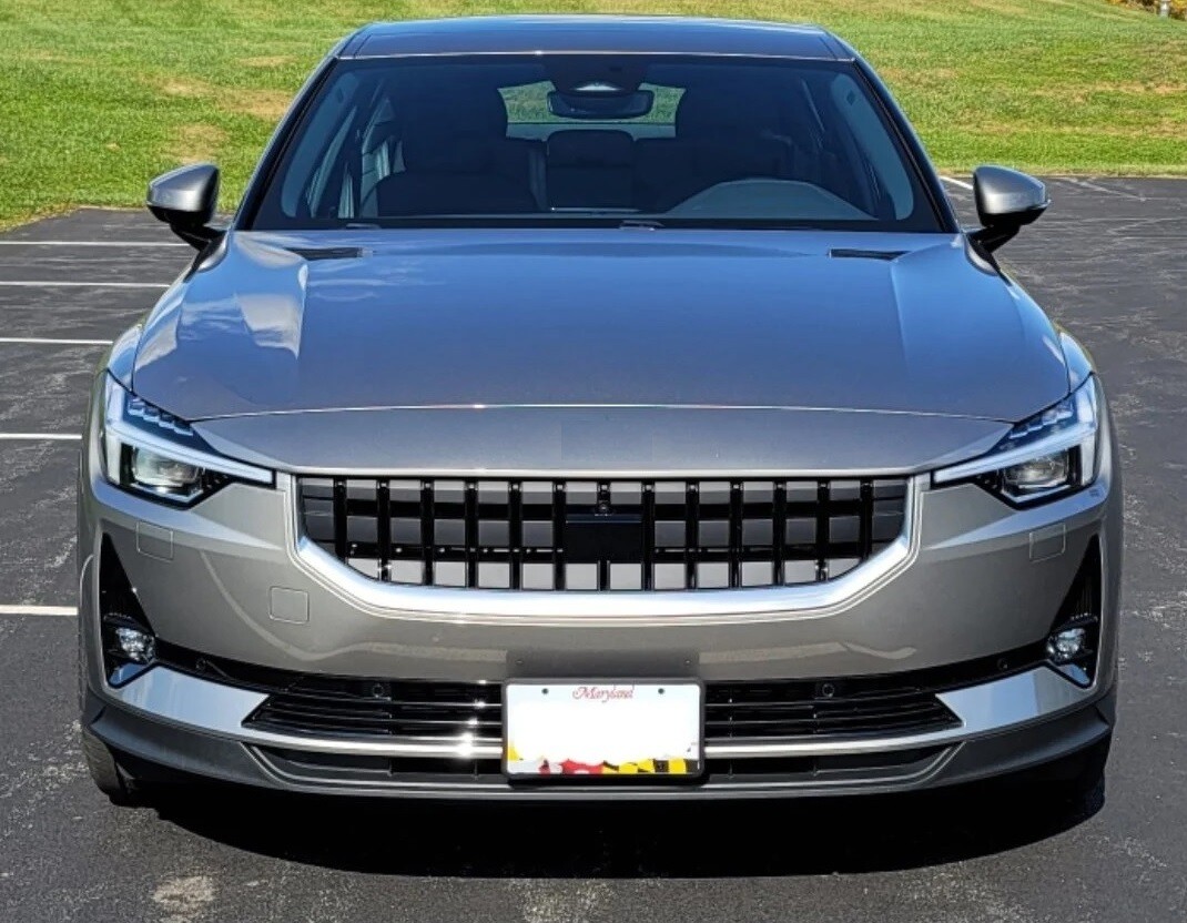 True No-drill License Plate Bracket for 2021-2025 Polestar 2 no drill License plate frame holder mount bracket relocator