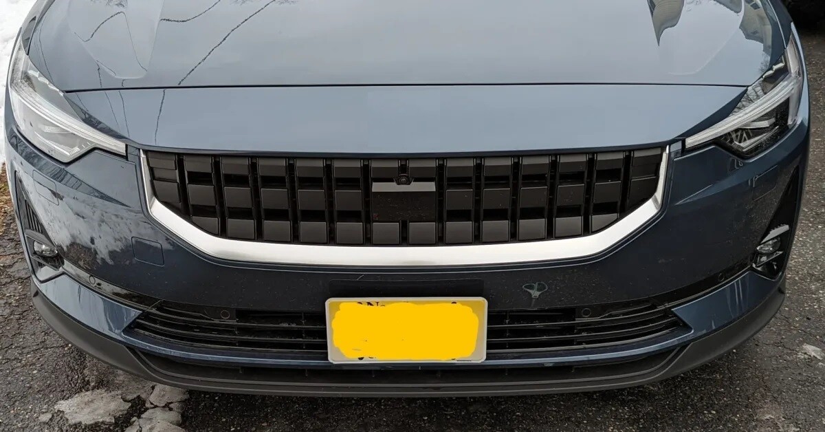 True No-drill License Plate Bracket for 2021-2025 Polestar 2 no drill License plate frame holder mount bracket relocator 