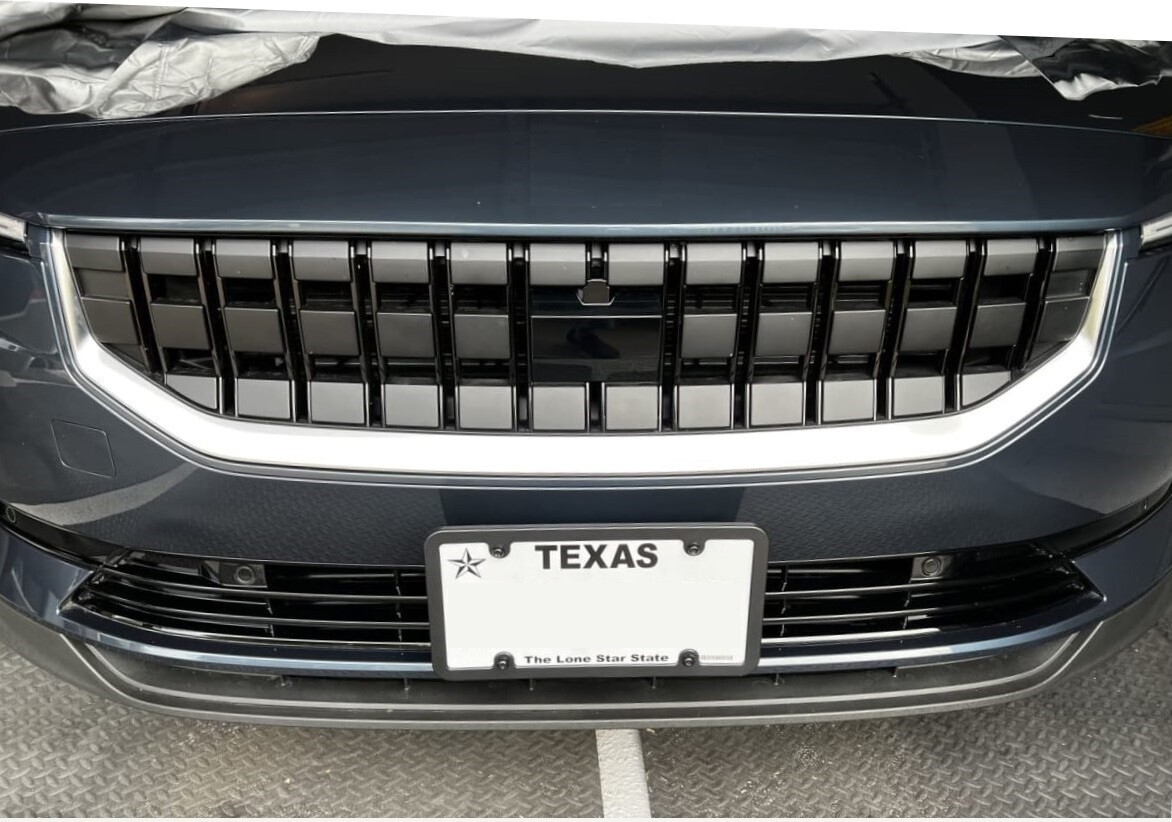 True No-drill License Plate Bracket for 2021-2025 Polestar 2 no drill License plate frame holder mount bracket relocator