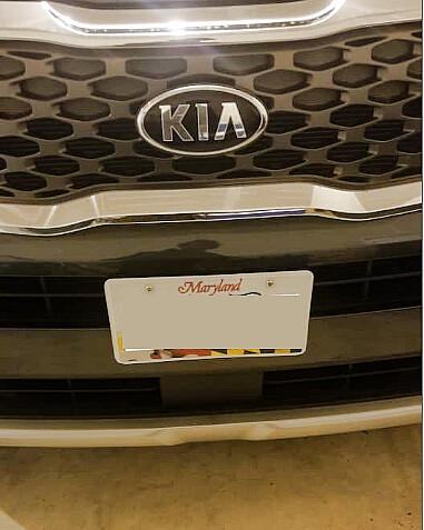 True no drill no holes license plate bracket for 2020-2022 Kia Telluride no holes frame locator grille mount