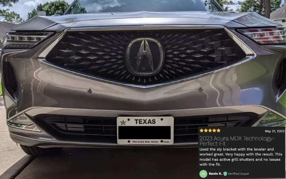 True no drill front license plate bracket fits ACURA ILX TLX RLX RDX MDX NSX TL no holes mount relocator frame holder