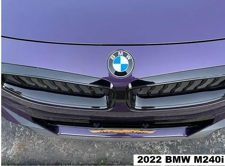 2022-2024 BMW M240 compatible no drill no holes front license plate bracket holder mount frame relocator