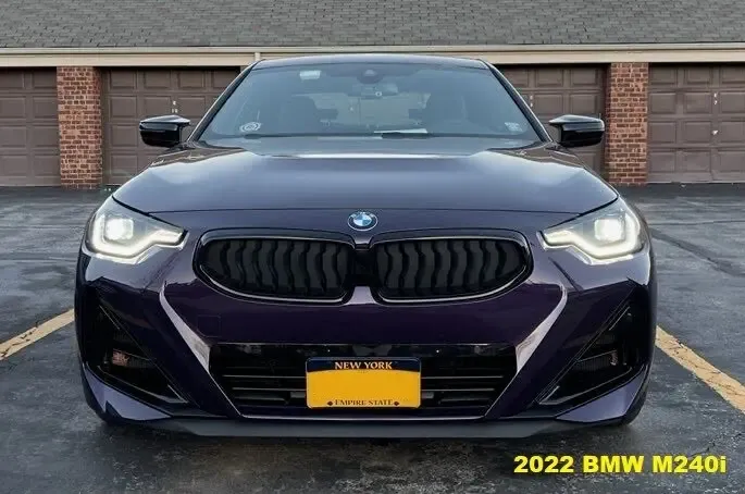 2022-2024 BMW M240 compatible no drill no holes front license plate bracket holder mount frame relocator