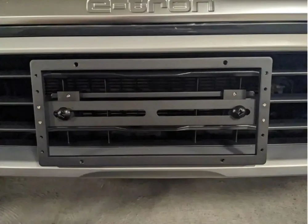 2022-2025 Audi Q4 E-tron compatible True no-drill no-holes front license plate bracket holder mount frame relocator