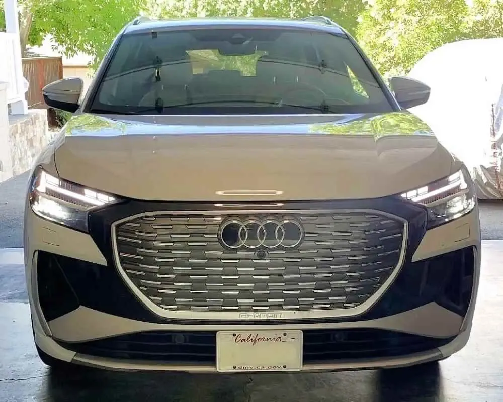 2022-2025 Audi Q4 E-tron compatible True no-drill no-holes front license plate bracket holder mount frame relocator