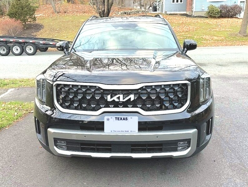 True no drill no holes license plate bracket for 2023-2025 KIA TELLURIDE no holes frame locator grille mount