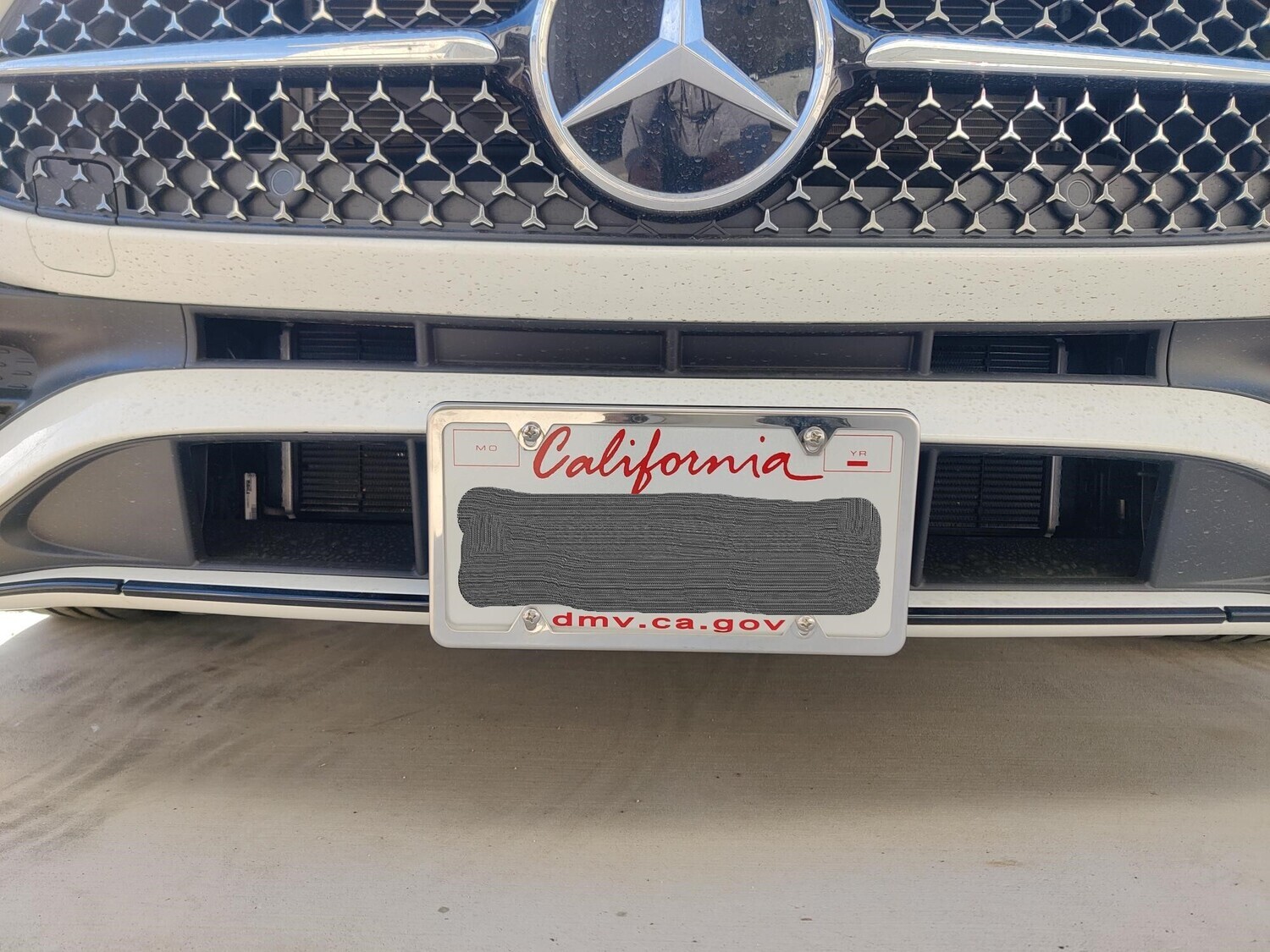 True no drill front license plate bracket for 2022-2025 MERCEDES C300 no holes grille mount frame relocator