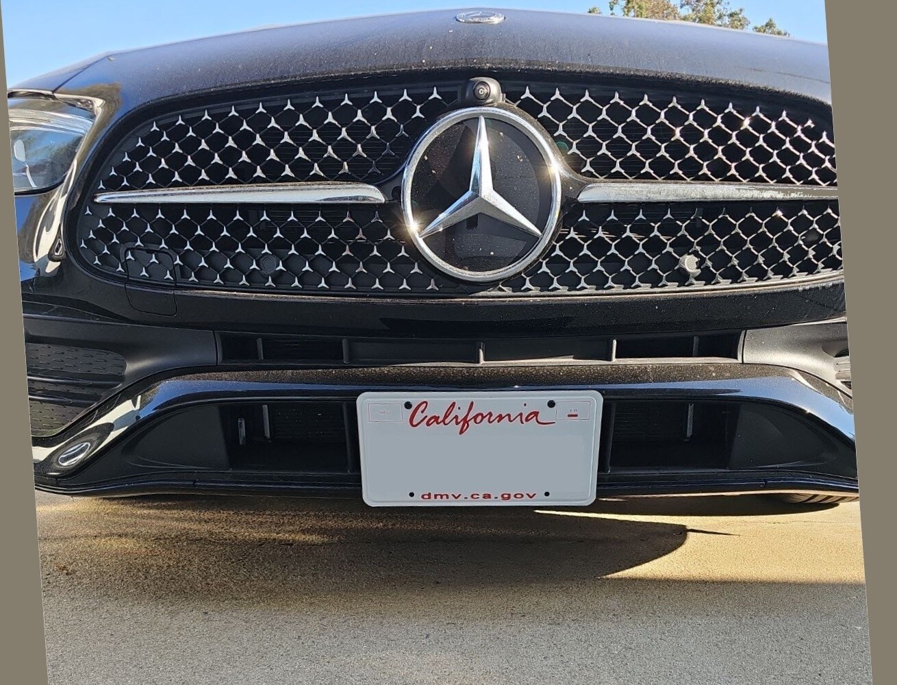 True no drill front license plate bracket for 2022-2025 MERCEDES C300 no holes grille mount frame relocator