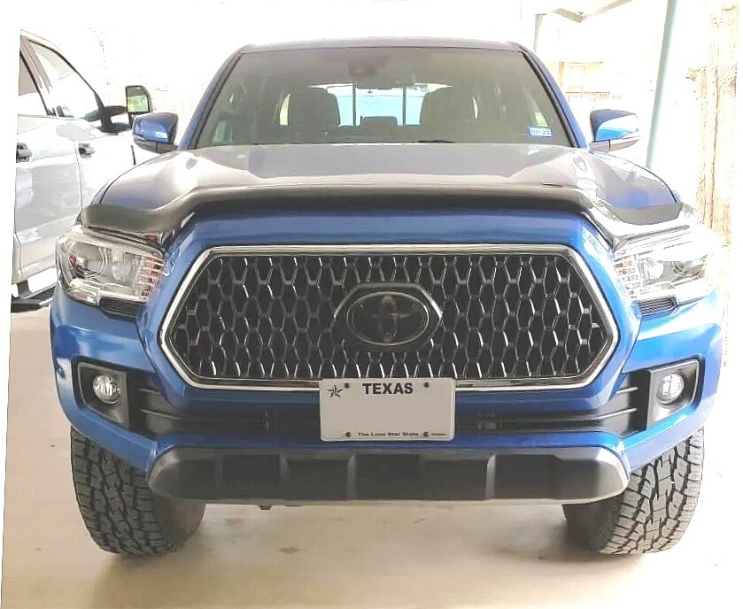 True no drill front license plate bracket for 2016-2023 TOYOTA TACOMA no holes grille mount frame relocator