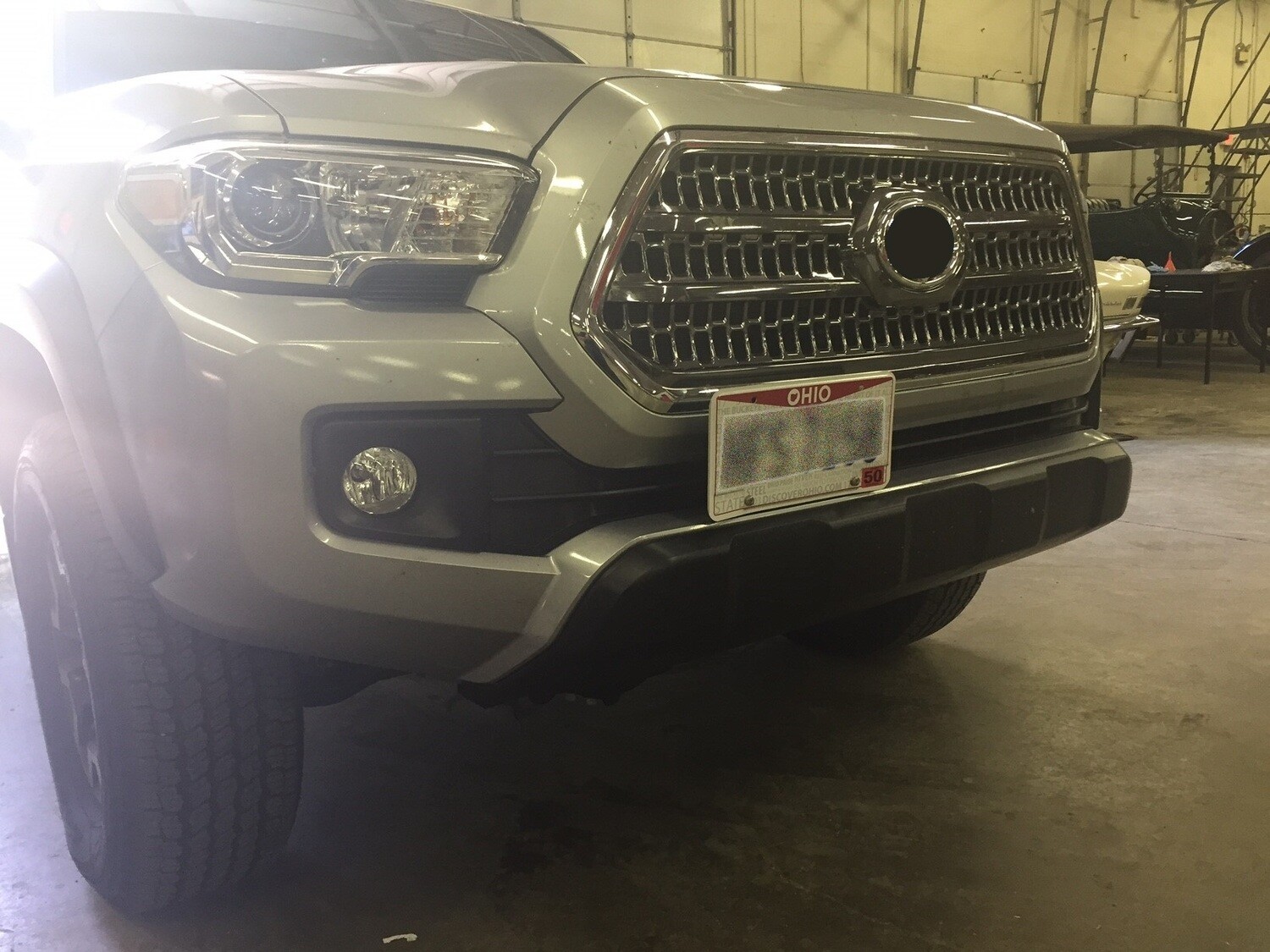 True no drill front license plate bracket for 2016-2023 TOYOTA TACOMA no holes grille mount frame relocator