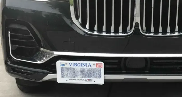 2019-2022 BMW X7 no drill no holes front license plate bracket holder mount frame relocator