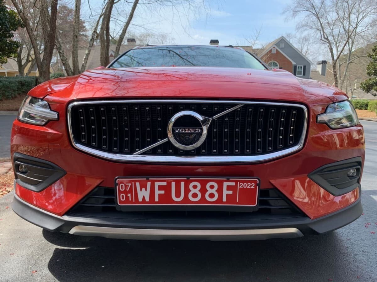 True no drill front license plate bracket for VOLVO V60 no holes grille mount frame relocator