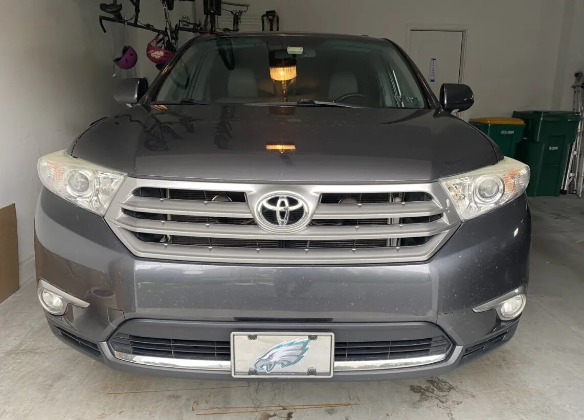 True no drill front license plate bracket for TOYOTA Highlander no holes grille mount frame relocator