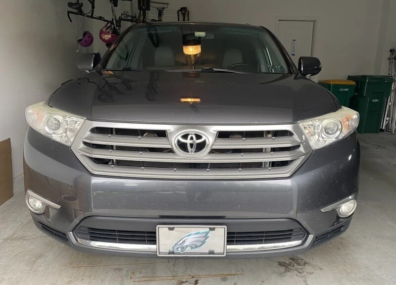 True no drill front license plate bracket for TOYOTA Highlander no holes grille mount frame relocator