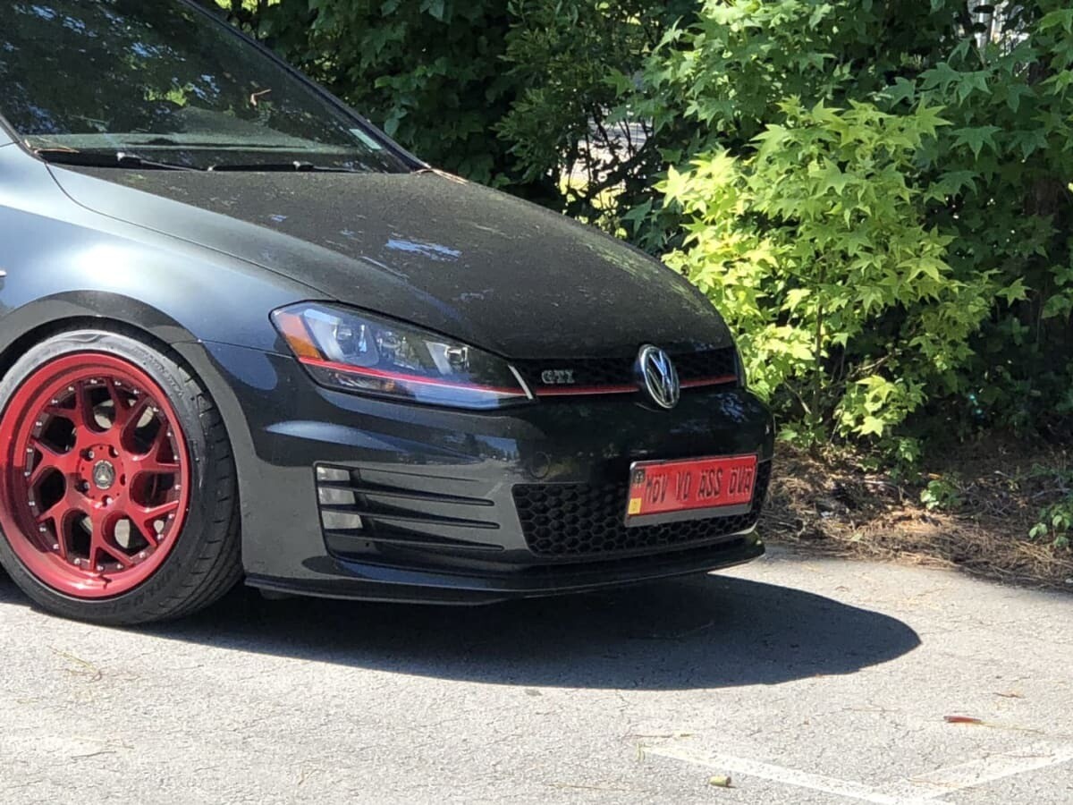 True no drill front license plate bracket for VW VOLKSWAGEN Golf GTI no holes grille mount frame relocator