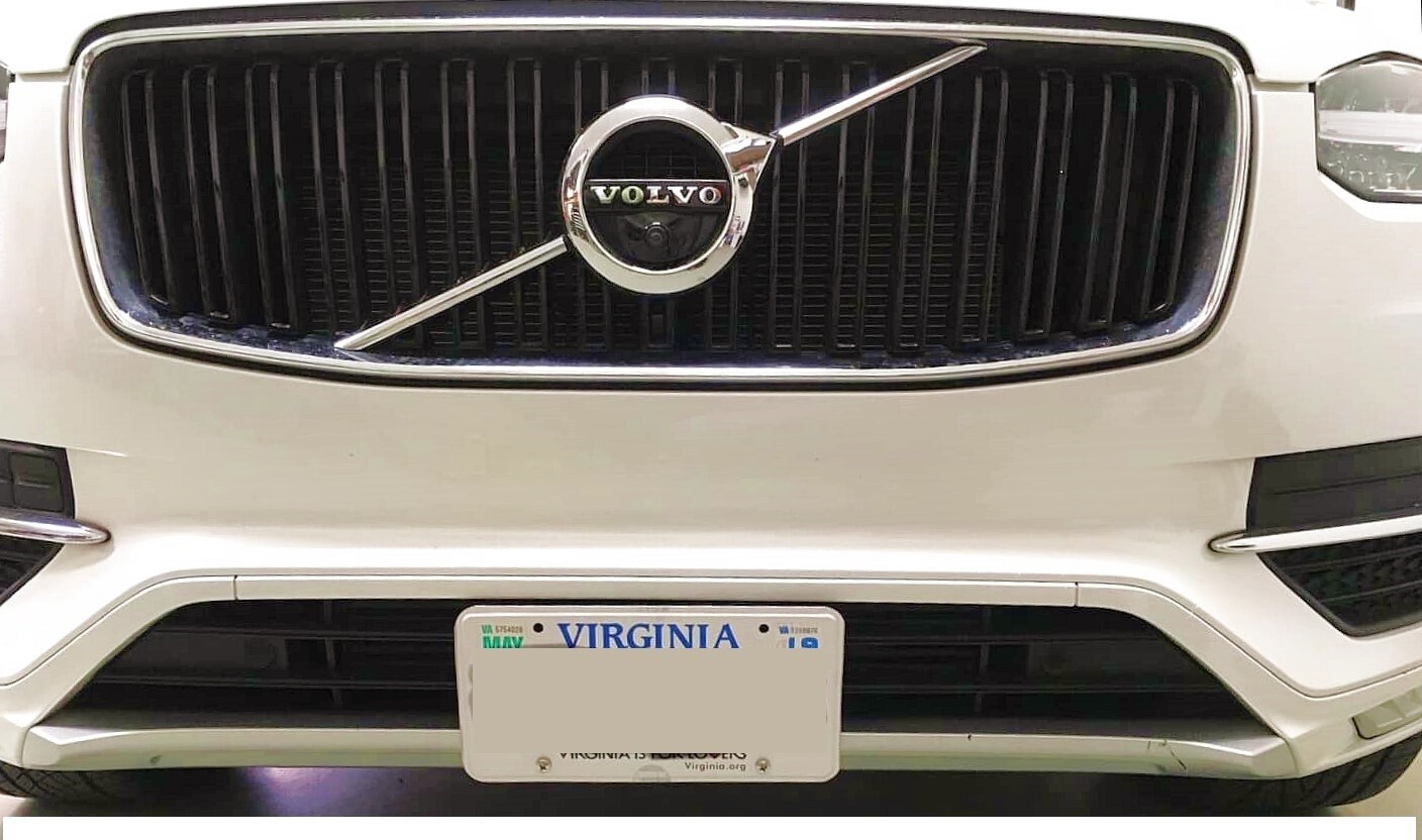 True no drill front license plate bracket for VOLVO XC90 no holes grille mount frame relocator