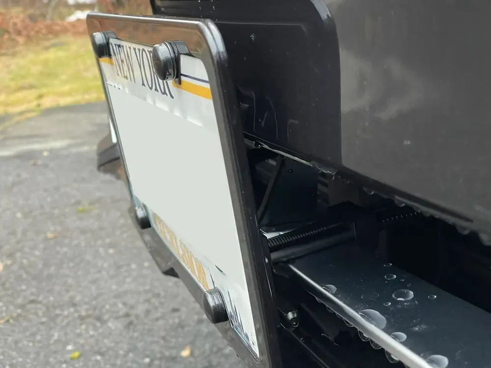 BMW X6 True no drill no holes front license plate holder frame mount bracket relocator