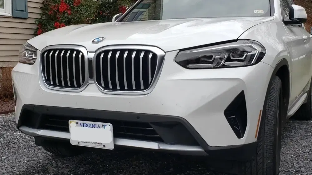 2022-2024 BMW X3 No-Drill front License Plate Mount Bracket Relocator grille mount frame holder no holes