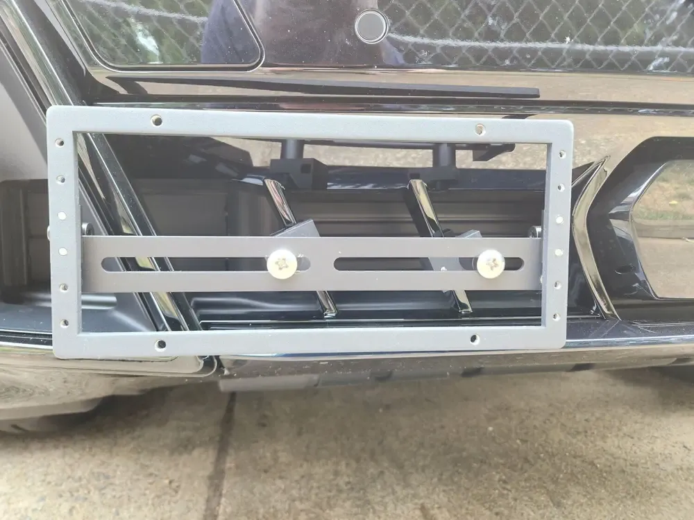 2024-2026 BMW X5, X6 no drill no holes front license plate holder frame mount bracket relocator