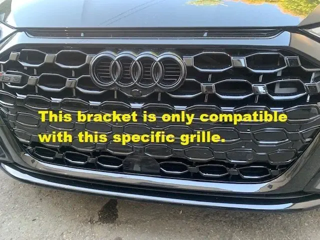 2022-2025 Audi RS3 no drill front license plate bracket holder frame mount relocator with center plate riser 