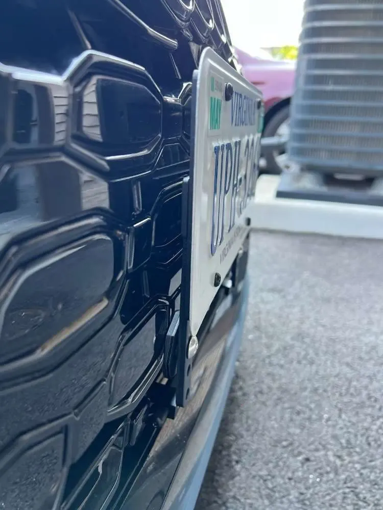 2022-2025 Audi RS3 no drill front license plate bracket holder frame mount relocator with center plate riser 