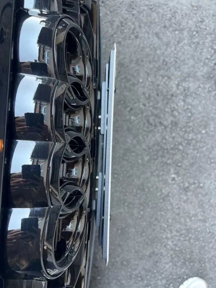 2022-2025 Audi RS3 no drill front license plate bracket holder frame mount relocator with center plate riser 