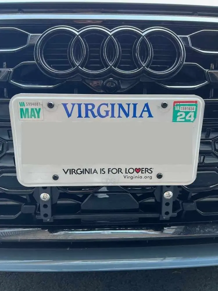 2022-2025 Audi RS3 no drill front license plate bracket holder frame mount relocator with center plate riser 