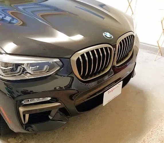 BMW X3 True no drill no holes license plate holder mount relocator frame bracket