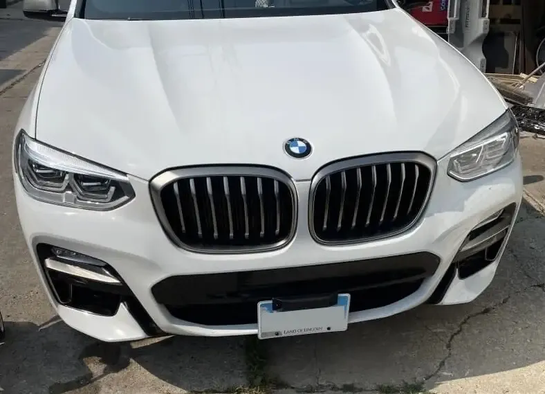 BMW X3 True no drill no holes license plate holder mount relocator frame bracket