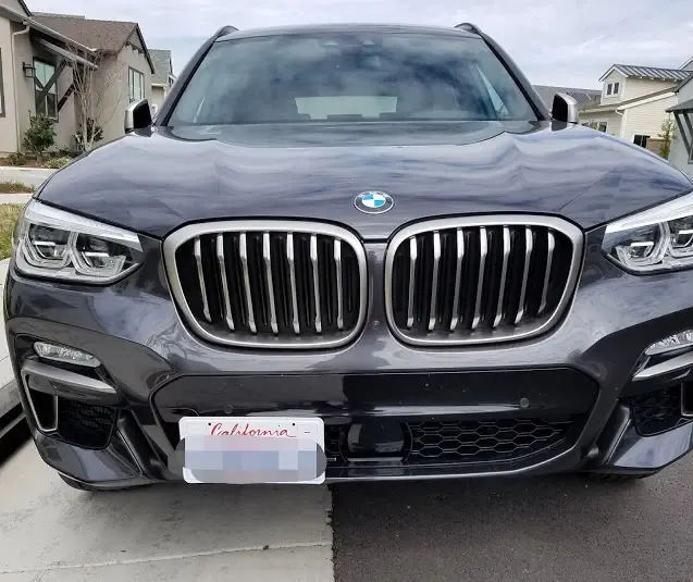 BMW X3 True no drill no holes license plate holder mount relocator frame bracket