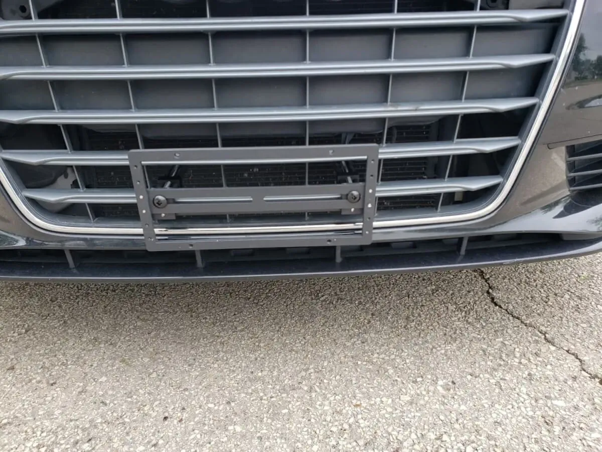 Audi A3 compatible no drill no holes front license plate bracket holder mount frame relocator