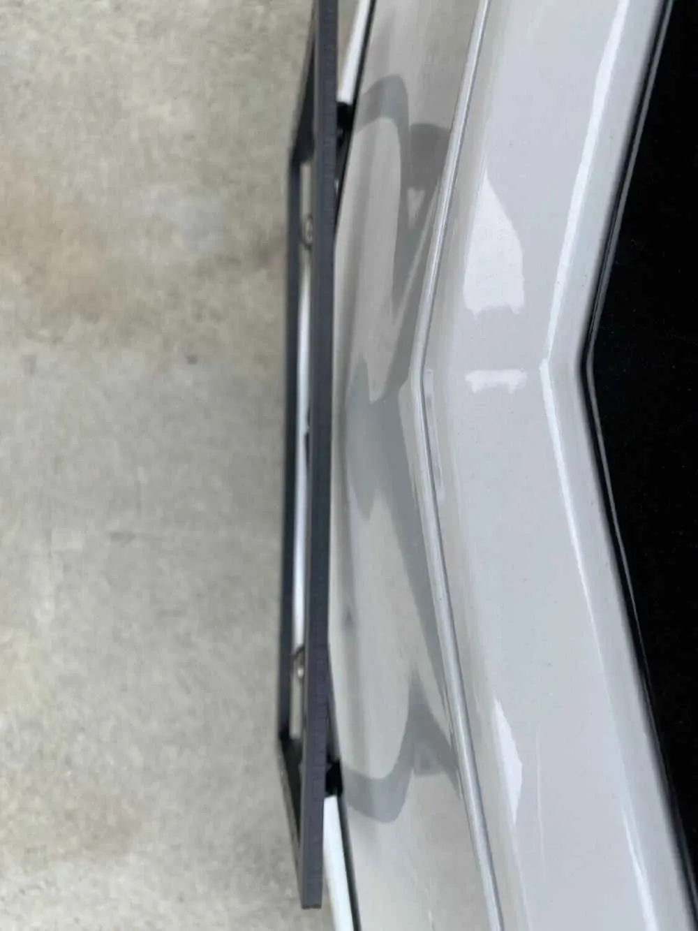 True no drill no holes front license plate bracket for Acura MDX mesh grille frame relocator grille mount