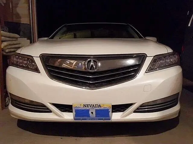 Acura RLX no drill no holes front license plate bracket frame holder mount relocator