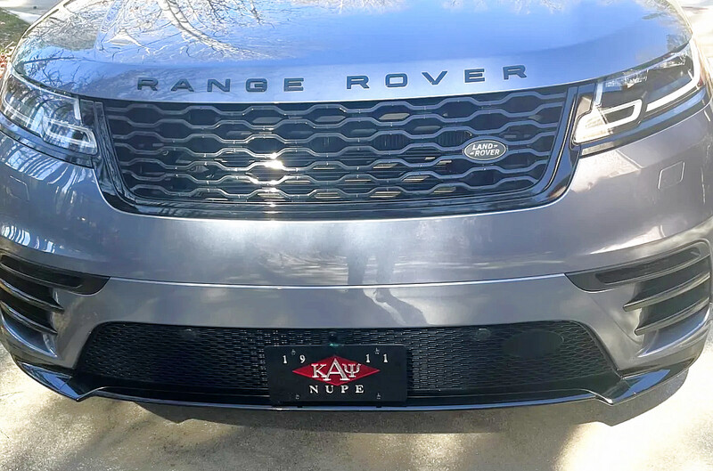 True no drill license plate bracket for Land Rover Velar no holes mount frame relocator holder mount