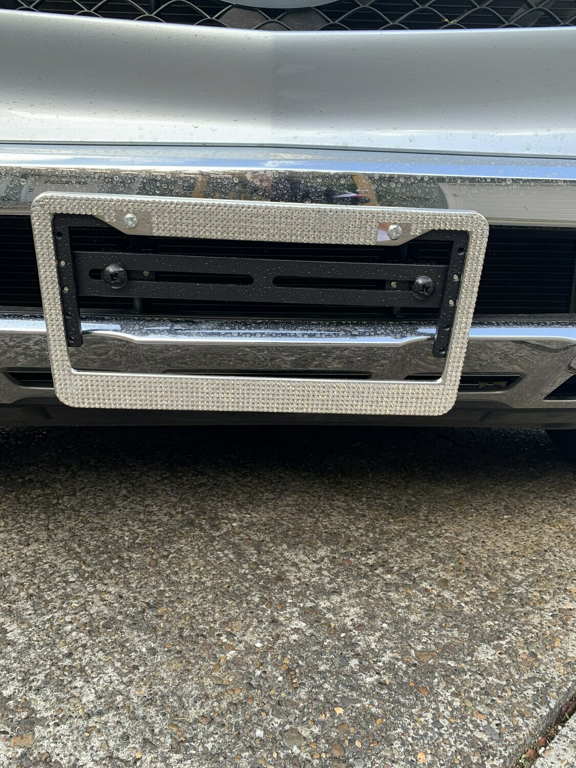 True no drill front license plate bracket for MERCEDES GLC300, E63 no holes grille mount frame relocator