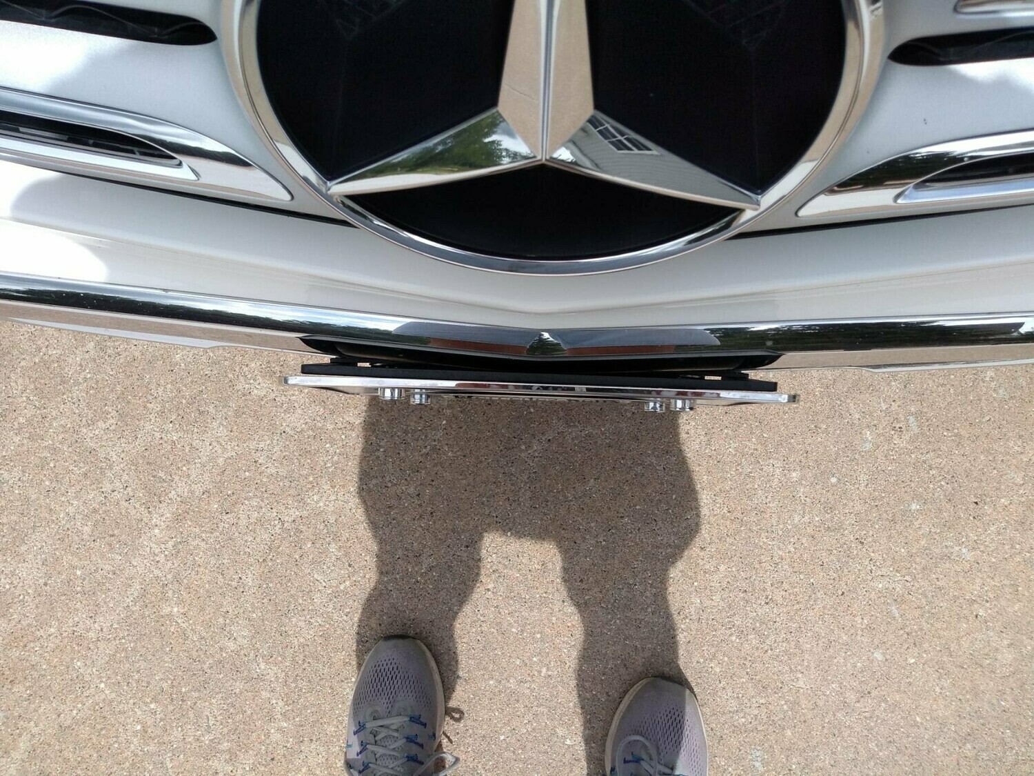 True no drill front license plate bracket for MERCEDES GLC300, E63 no holes grille mount frame relocator