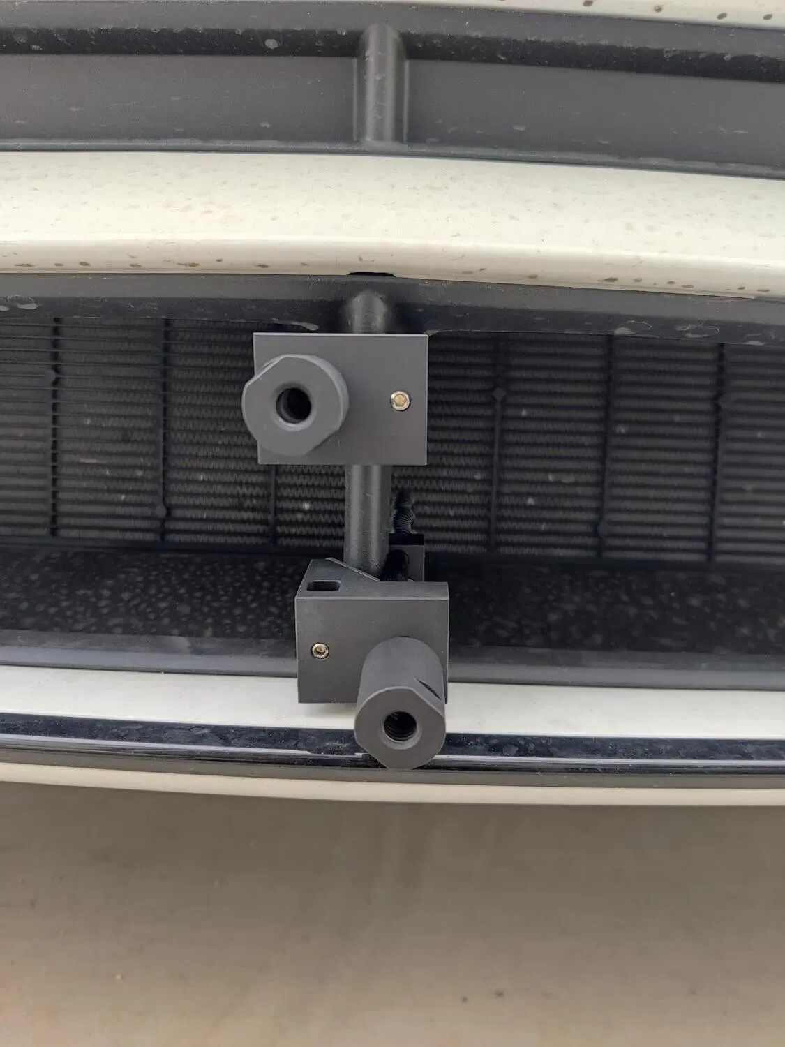 True no drill no holes license plate bracket holder grille mount relocator for 2022-2024 Audi Q8 E-Tron